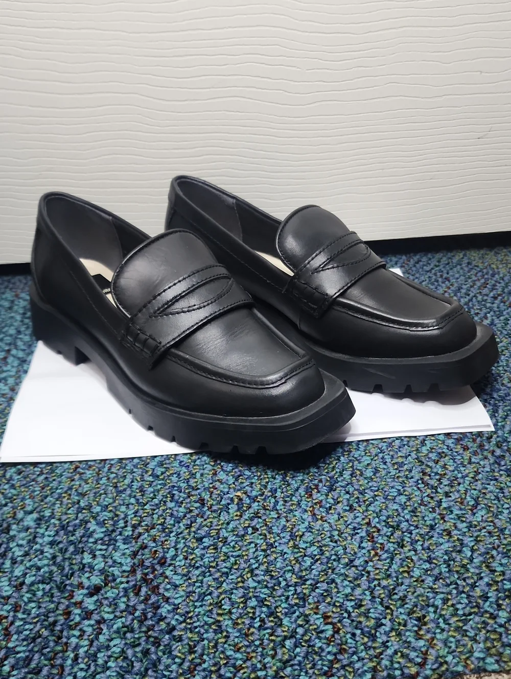 Dolce Vita Black Yanni Loafers platform